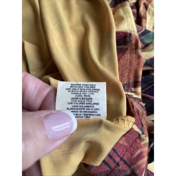 Vintage Y2K One World Baby Doll Dress Women's Large Yellow Abstract Fairy NWT - Picture 10 of 13